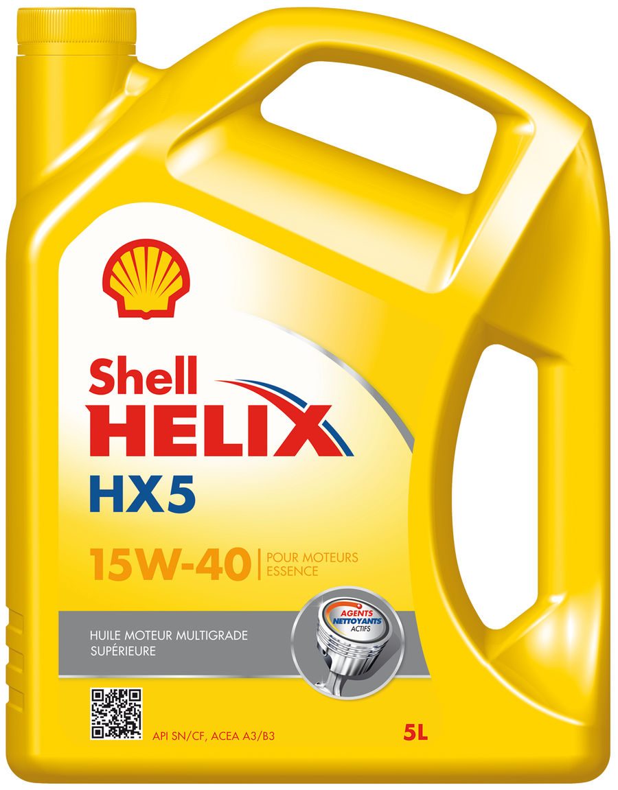Huile moteur SHELL HELIX HX5 15W40 (SN A3/B3) Carton 3x5L